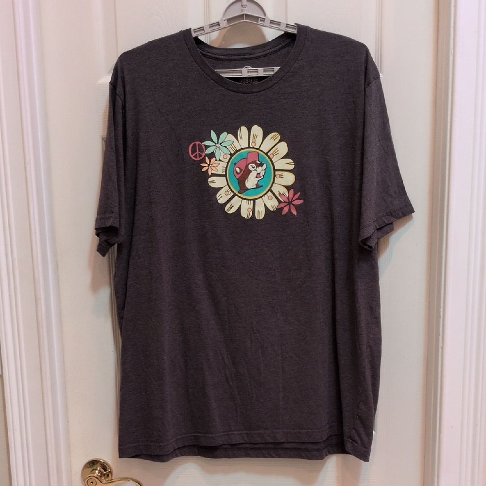 BUC-EE'S Women's Short Sleeve Make My Soul Shine Graphic Tee Size 3X Gray Boho